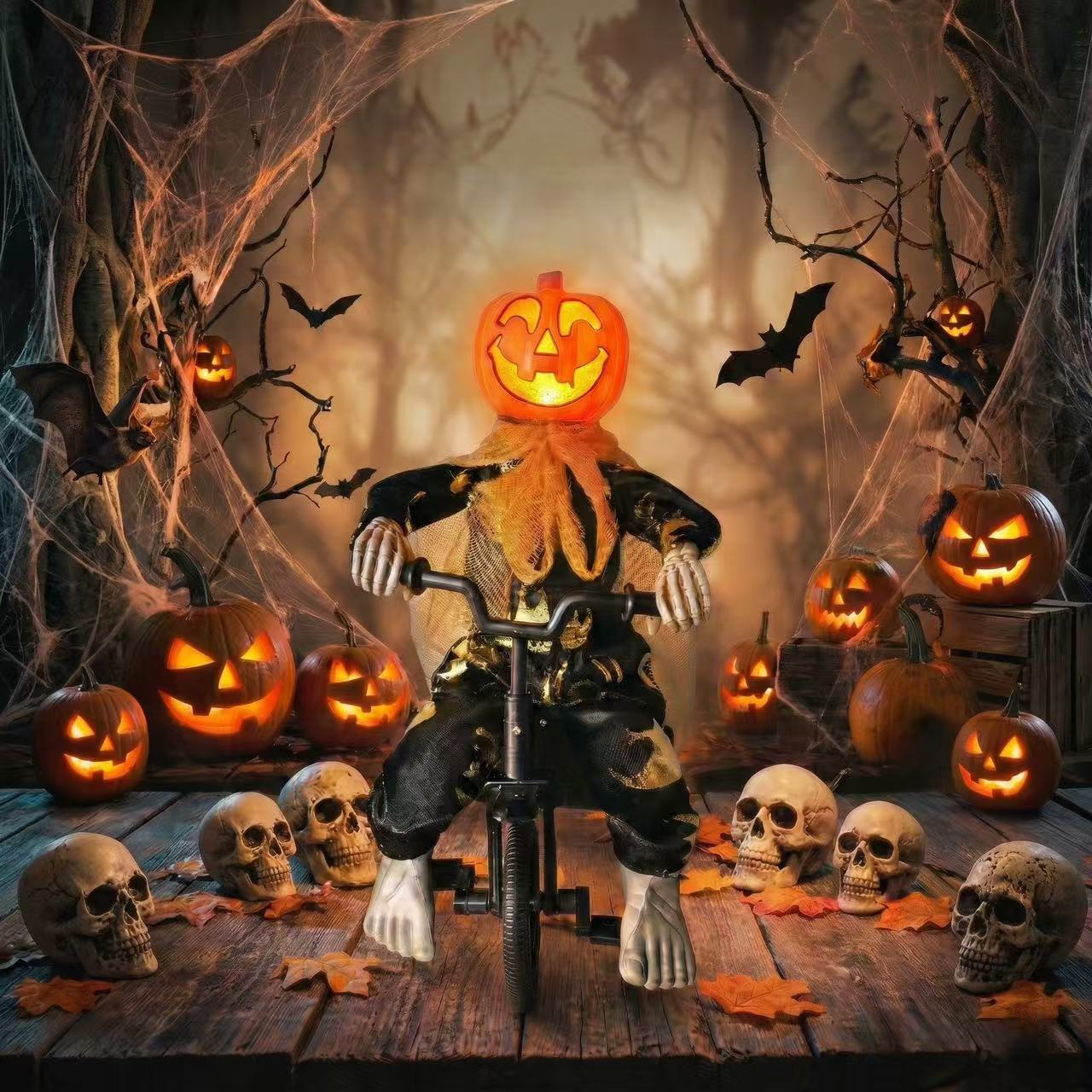 Halloween Electric Haunted Doll – Sound-Activated, Light-Up Prank Prop & Decoration