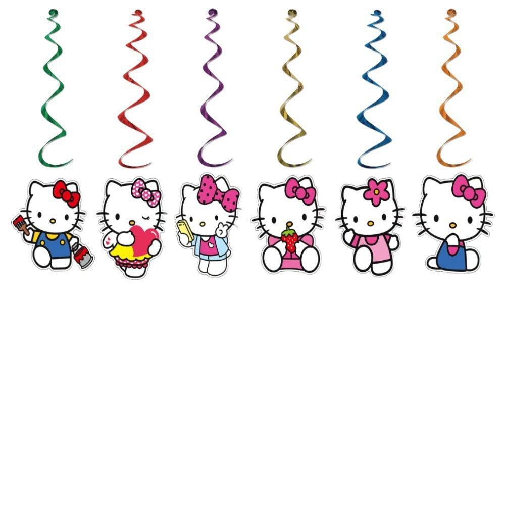 HK--Pink Children's Birthday Party Decoration and Tableware Set