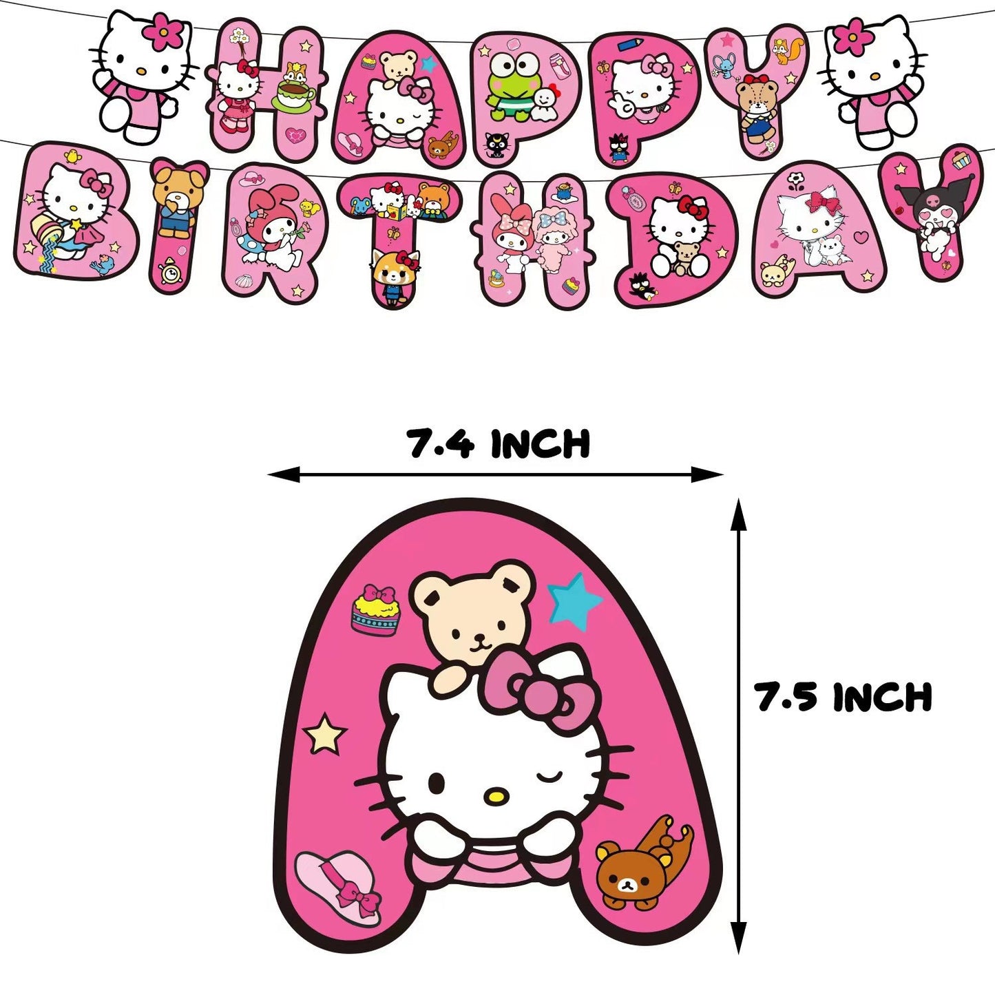 HK--Pink Children's Birthday Party Decoration and Tableware Set