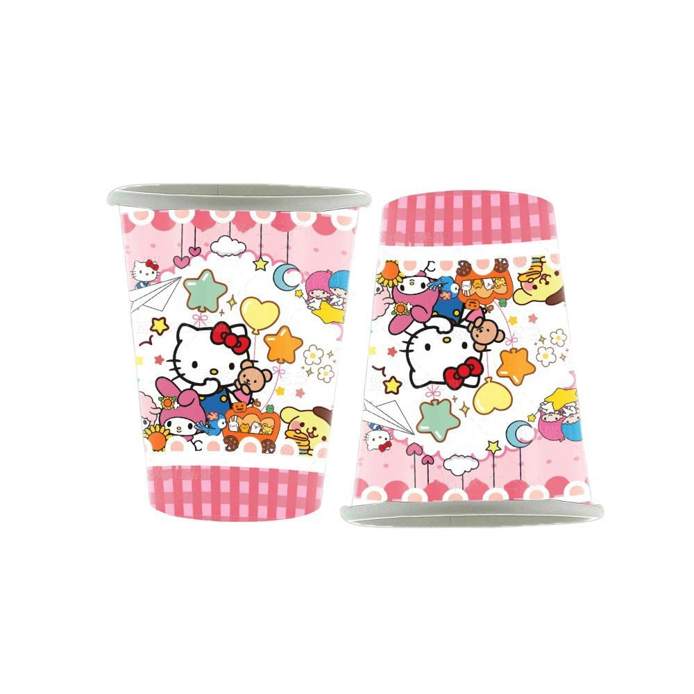 HK--Pink Children's Birthday Party Decoration and Tableware Set