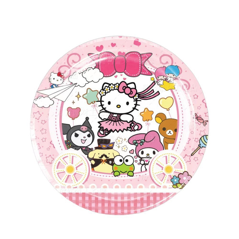 HK--Pink Children's Birthday Party Decoration and Tableware Set