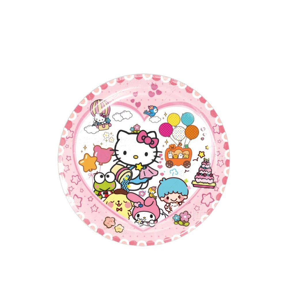HK--Pink Children's Birthday Party Decoration and Tableware Set
