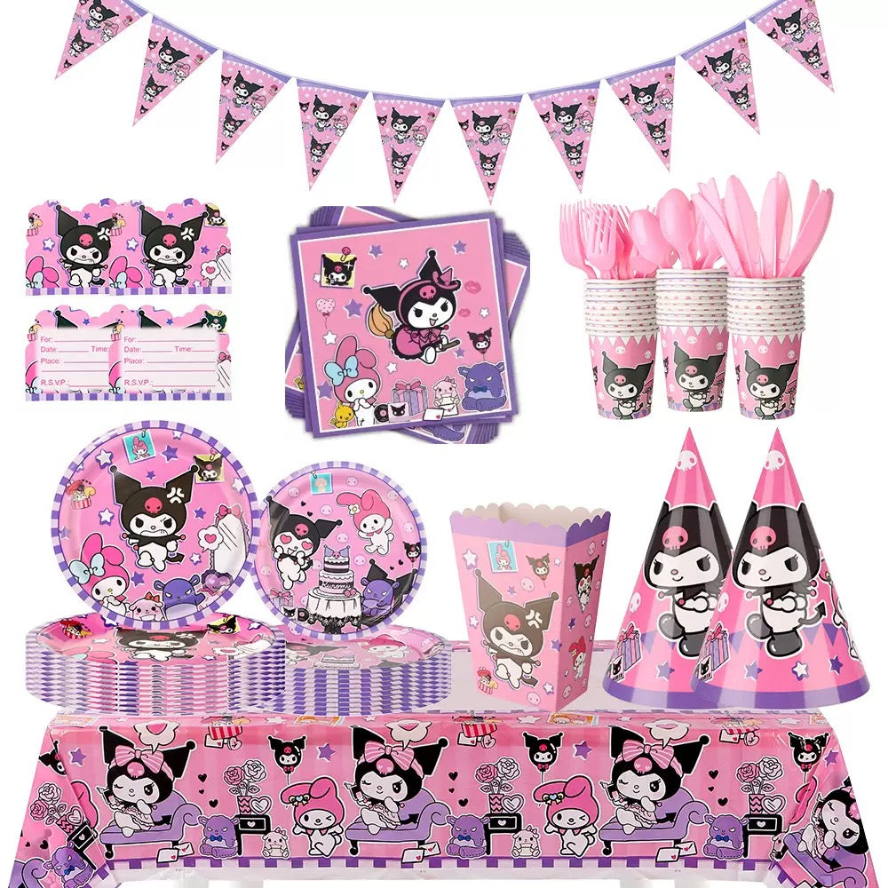 KUKU--Children's Birthday Party Decoration and Tableware Set