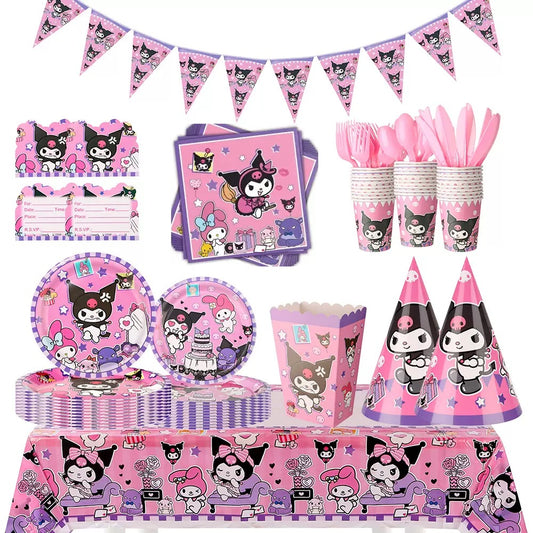 KUKU--Children's Birthday Party Decoration and Tableware Set