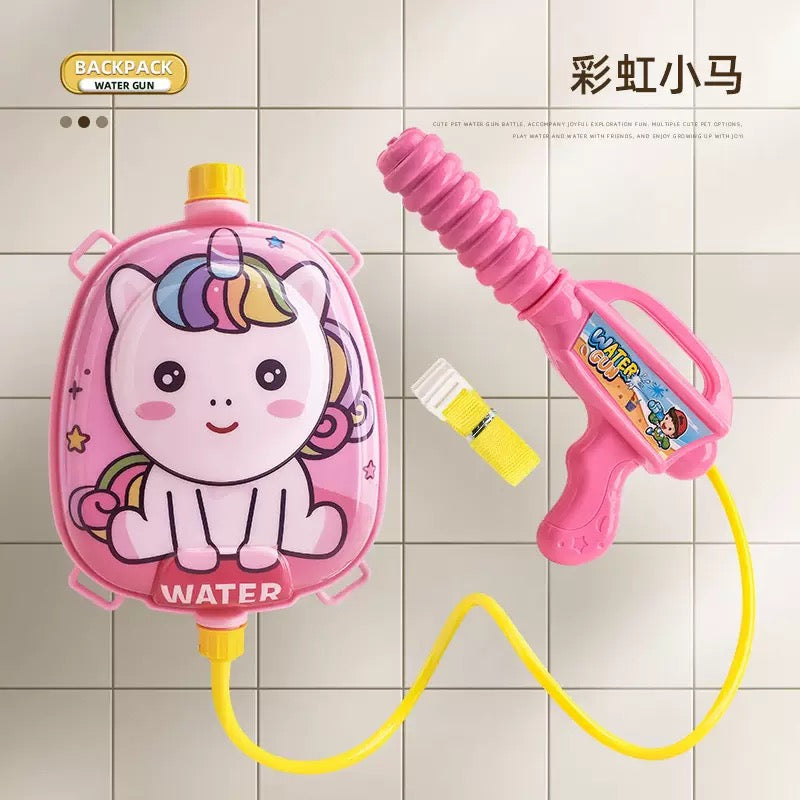 Summer Blockbuster — New Kids' Backpack Water Gun — Pump-Action Style: Perfect for Pool Fun & River Rafting
