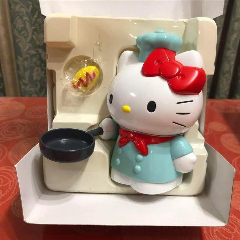 Hello Kitty Vintage Chef Kitten Flipping Egg Toy Figure Figurine Gift for Couples