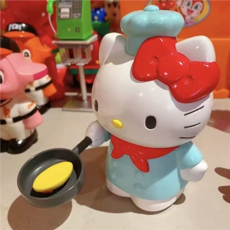 Hello Kitty Vintage Chef Kitten Flipping Egg Toy Figure Figurine Gift for Couples