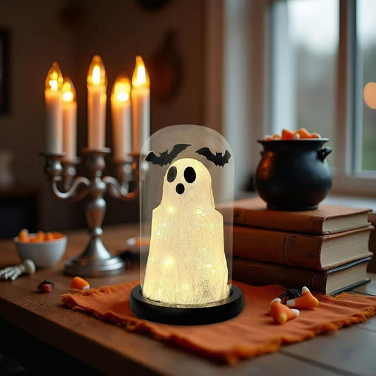 Creative Halloween Ghost-Themed Night Light – Spooky Tabletop Decoration