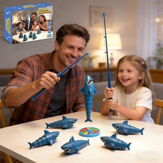 Shark-Themed Parent-Child Fishing Toy Set