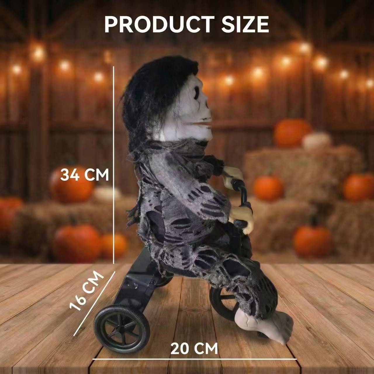 Halloween Electric Haunted Doll – Sound-Activated, Light-Up Prank Prop & Decoration