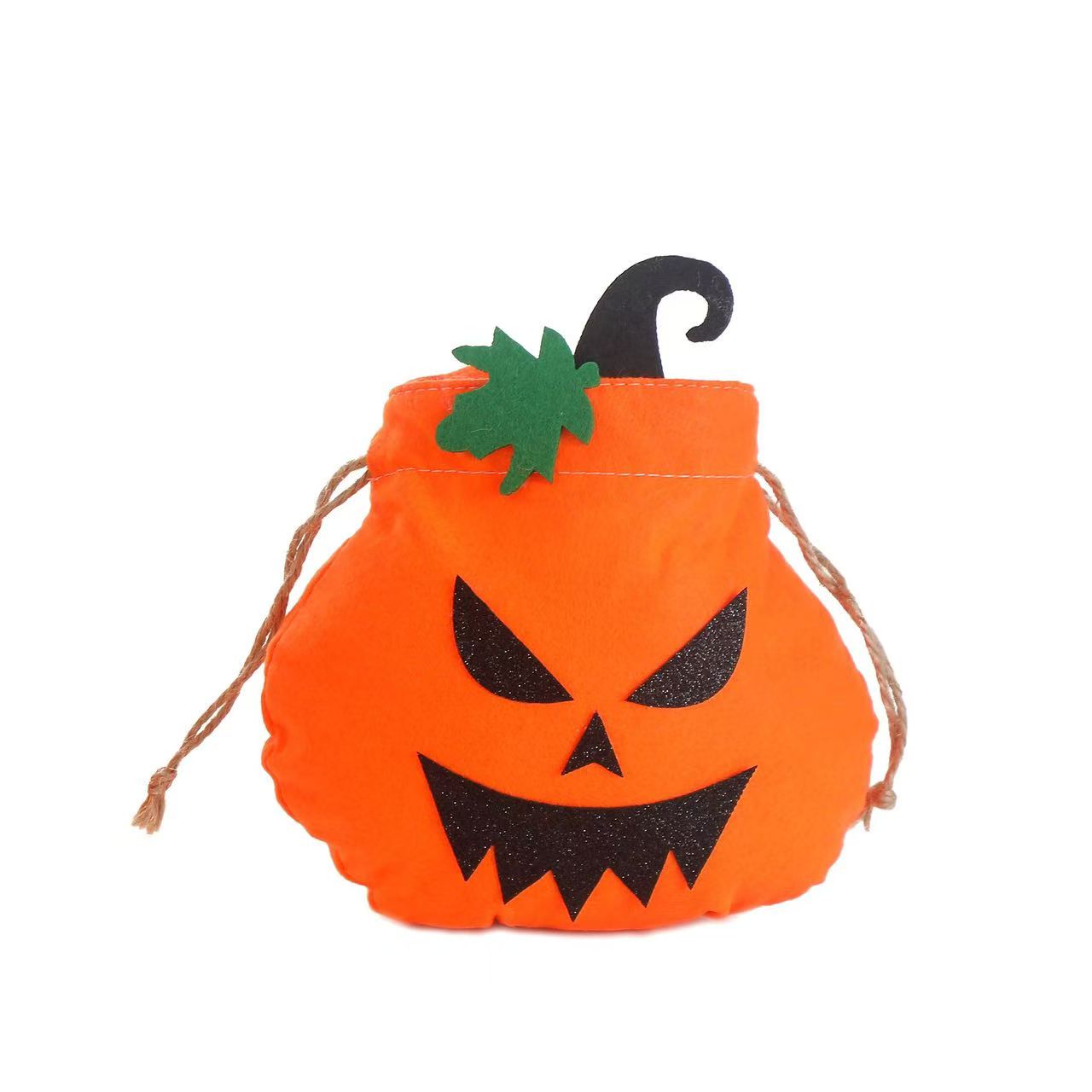 Pumpkin-Face Handheld Bag – Halloween Candy/Gift Bag for Kids