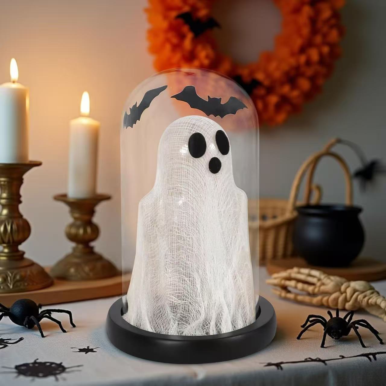 Creative Halloween Ghost-Themed Night Light – Spooky Tabletop Decoration