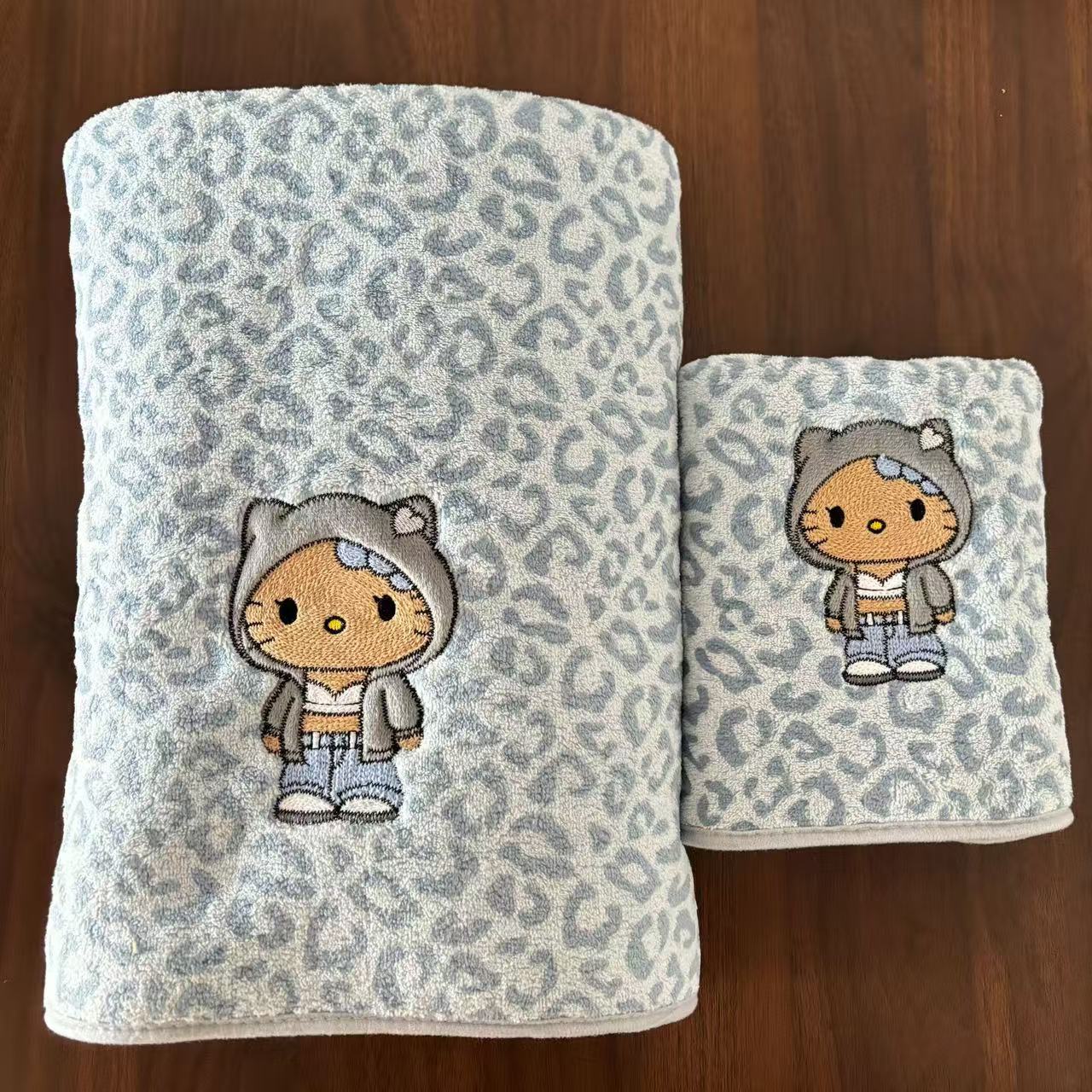 Hello Kitty Leopard Print Towel / Washcloth Collection (Multiple Styles)