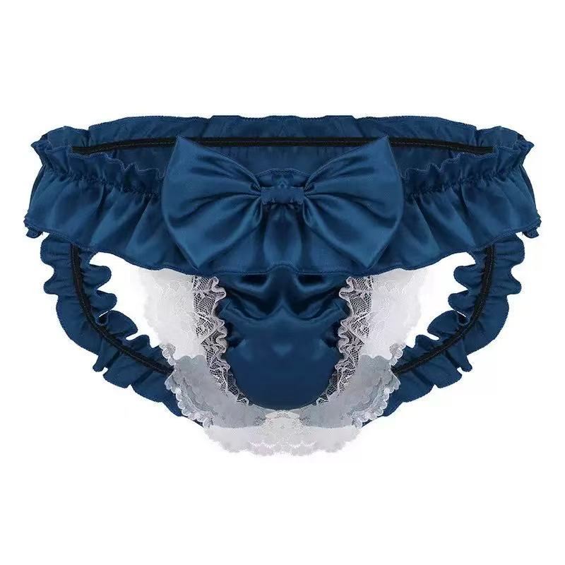 Taro Purple Lace Men's Underwear with Bowknot
