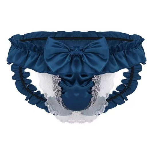 Taro Purple Lace Men's Underwear with Bowknot