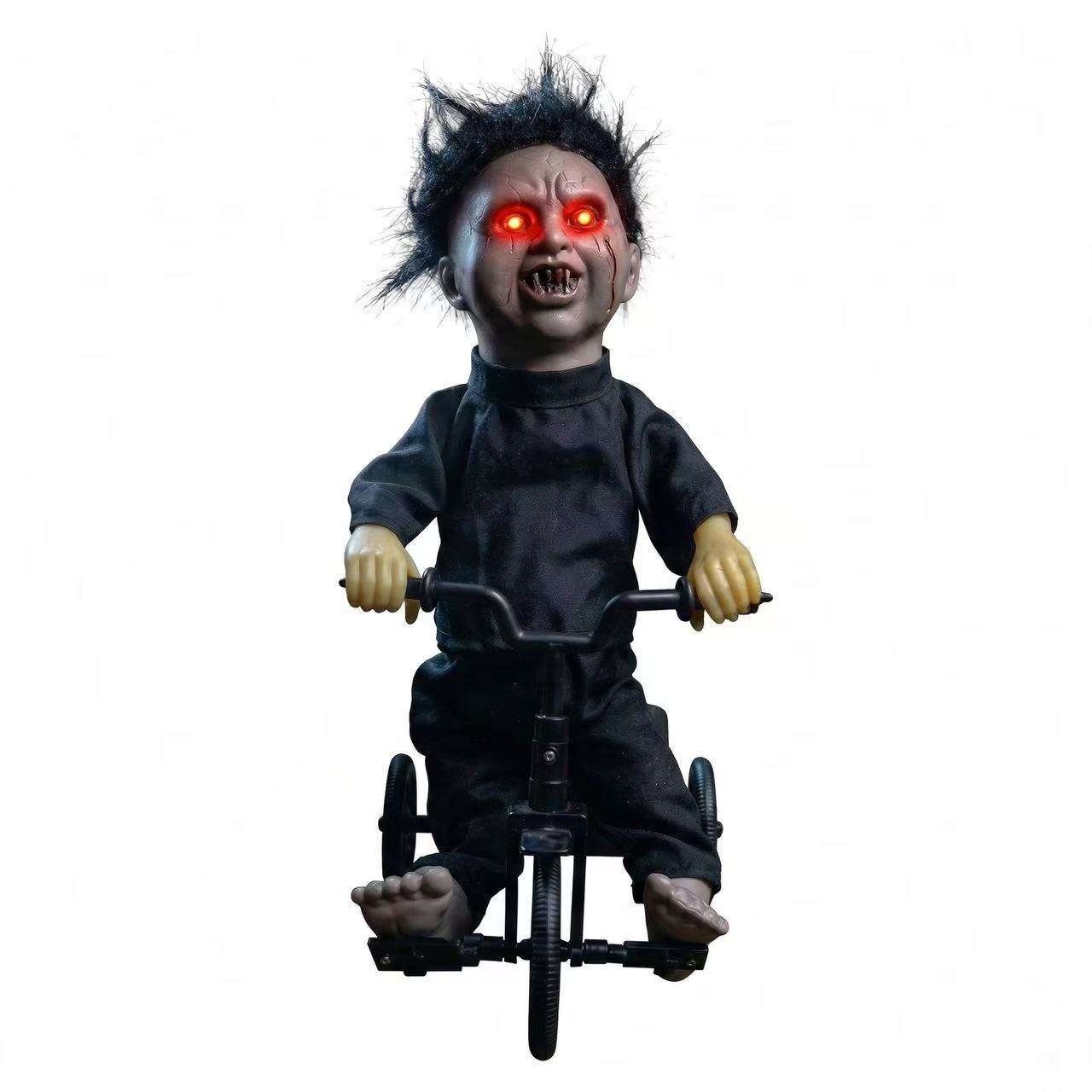Halloween Electric Haunted Doll – Sound-Activated, Light-Up Prank Prop & Decoration