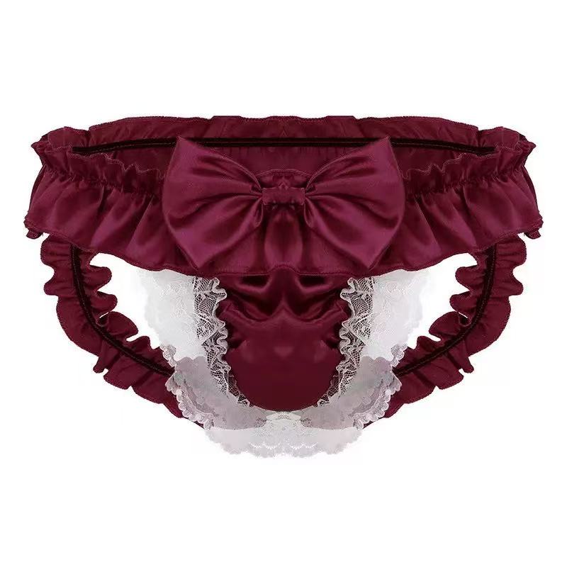 Taro Purple Lace Men's Underwear with Bowknot