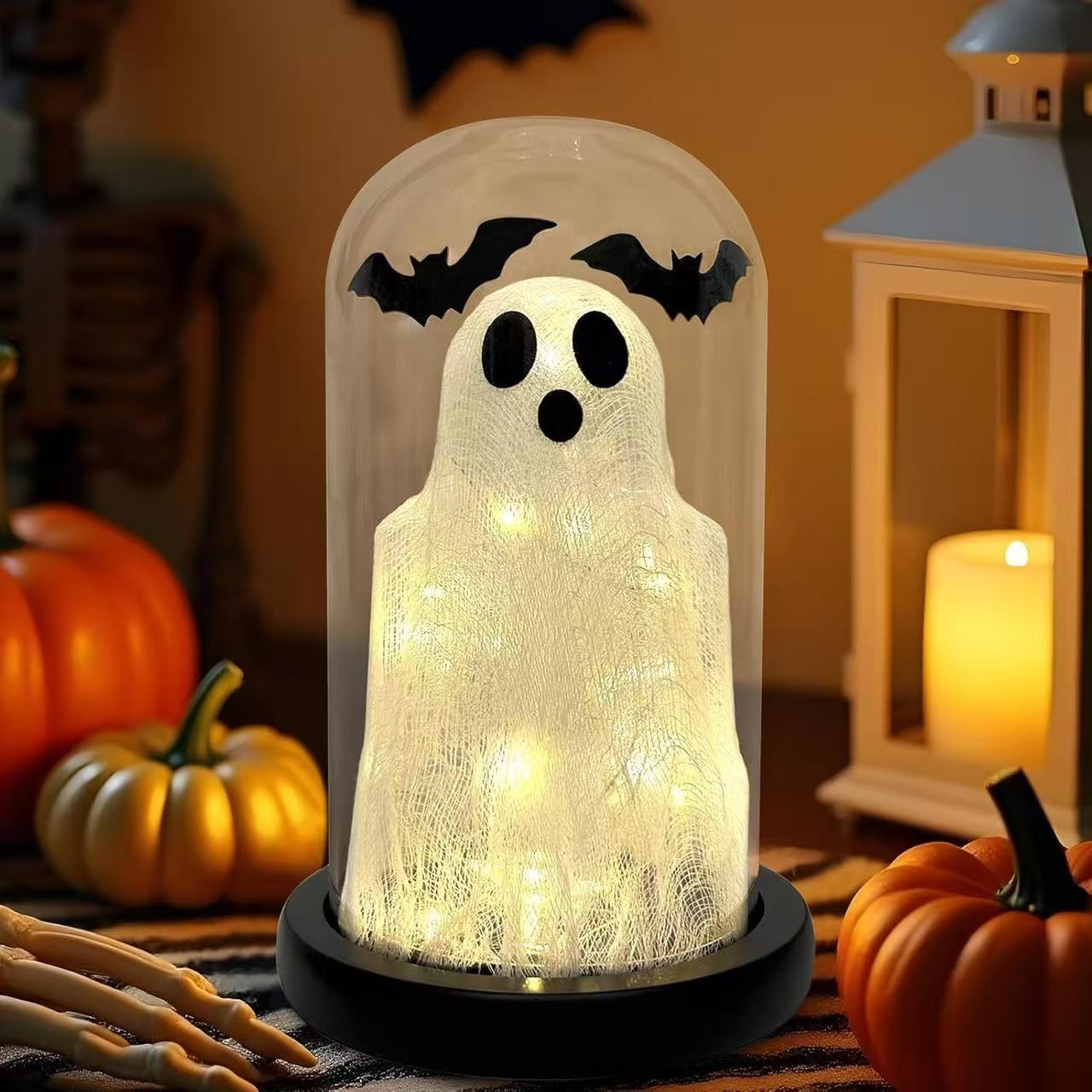 Creative Halloween Ghost-Themed Night Light – Spooky Tabletop Decoration
